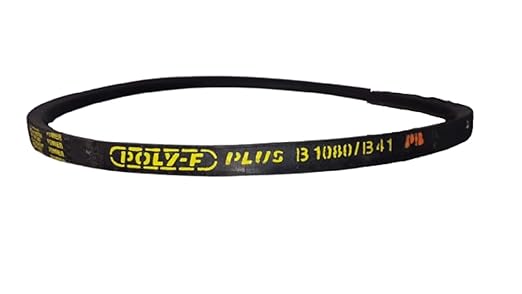 Fenner Poly-F PB, Plus B41 Heavy-Duty Industrial V-Belt, Heat and Oil Resistant, Black