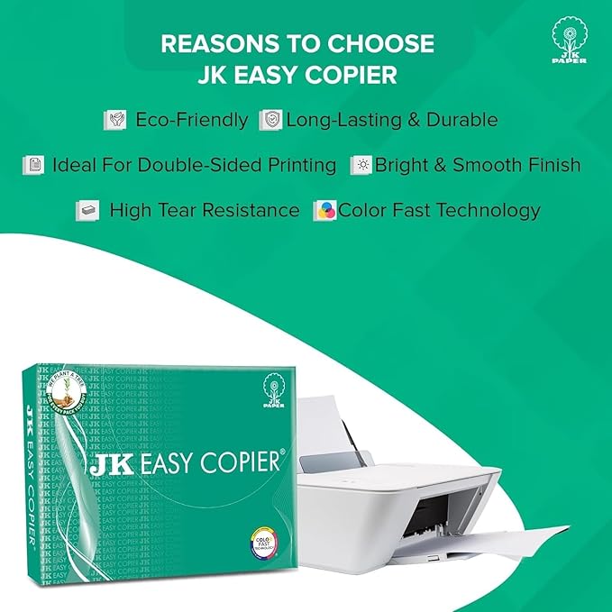 Jk Copier Paper Na. JK EASY 70 GSM A4 SIZE MULTIPURPOSE COPIER PAPER 500 SHEETS WHITE (PACK OF 10 REAM)