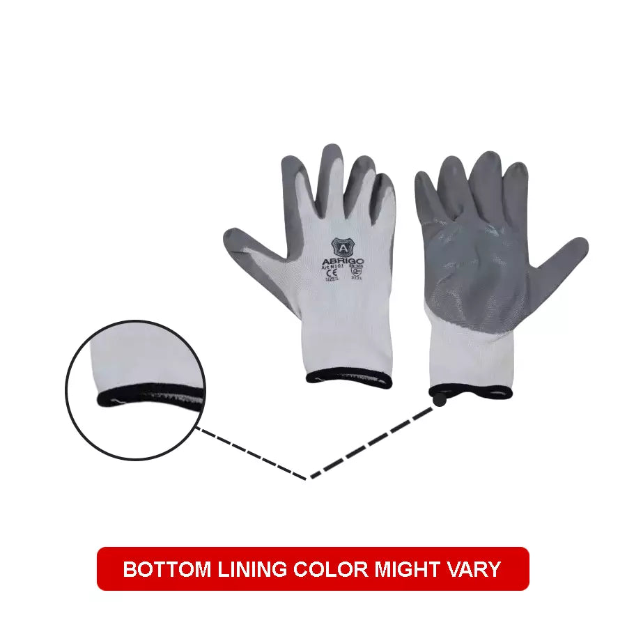 Generic Safety Gloves Latex COLOR WHITE, SIZE 18 INCH
