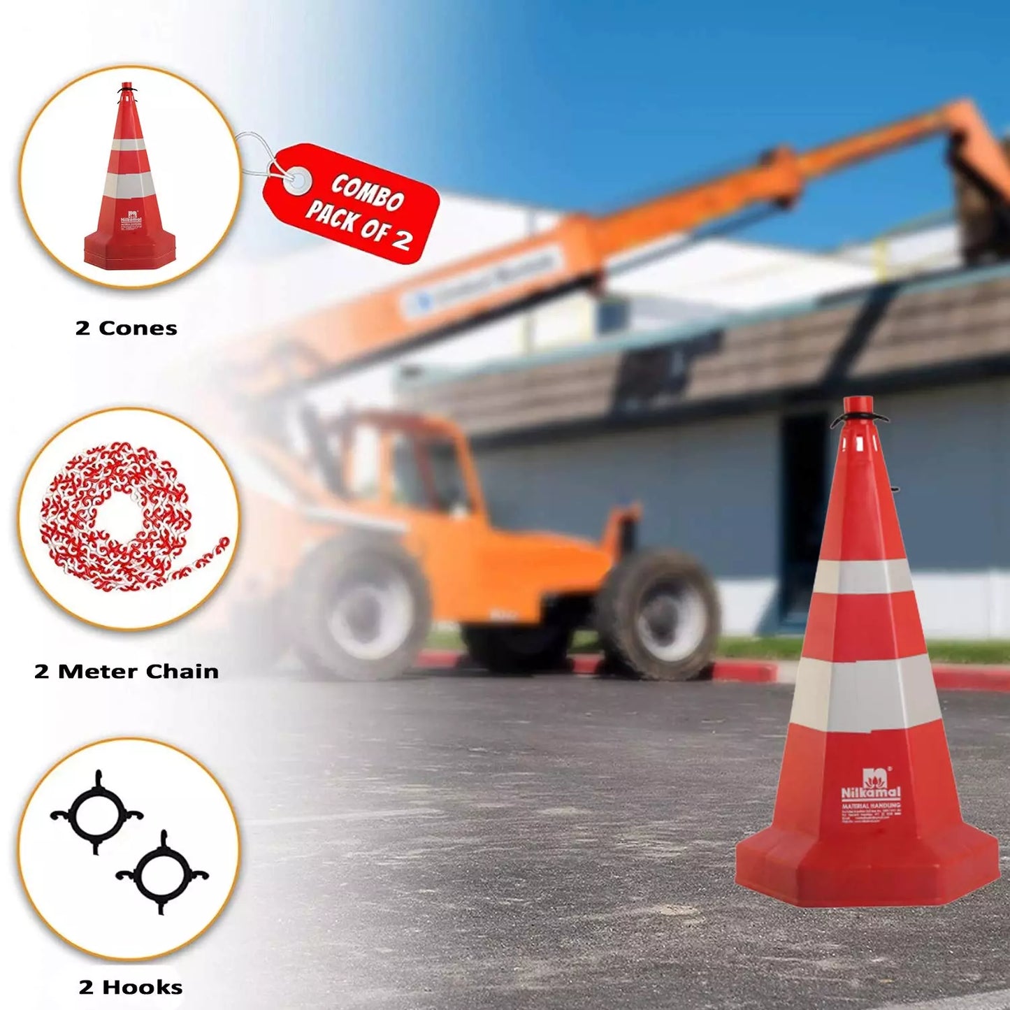 Nilkamal Cone None HEIGHT 750 MM MAKE -NEELKMAL , APPX .4 KG TYPE - HEAVY BASE