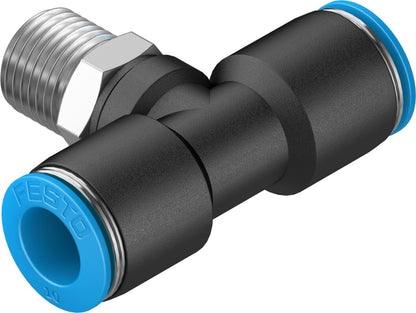Festo Push In Fitting T Type MODEL NO QST-1/4-10, PART NUMBER 153112