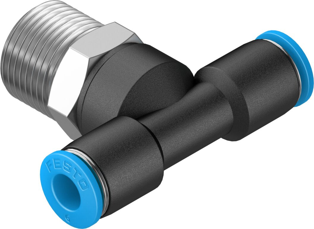 Festo Push In Fitting T Type MODEL NO QST-3/8-6, PART NUMBER 190670