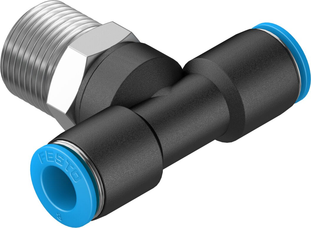 Festo Push In Fitting T Type MODEL NO QST-3/8-8, PART NUMBER 153111