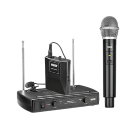 Ahuja Microphone Wireless AHUJA DUAL WIRELESS HAND + LAPEL COLLAR MICROPHONE, AWM 495VHL