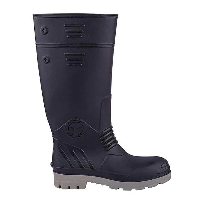 Hillson Safety Shoes Gumboot COLOR BLACK AND GREY, MODEL NO TORPEDO 212, SIZE 9
