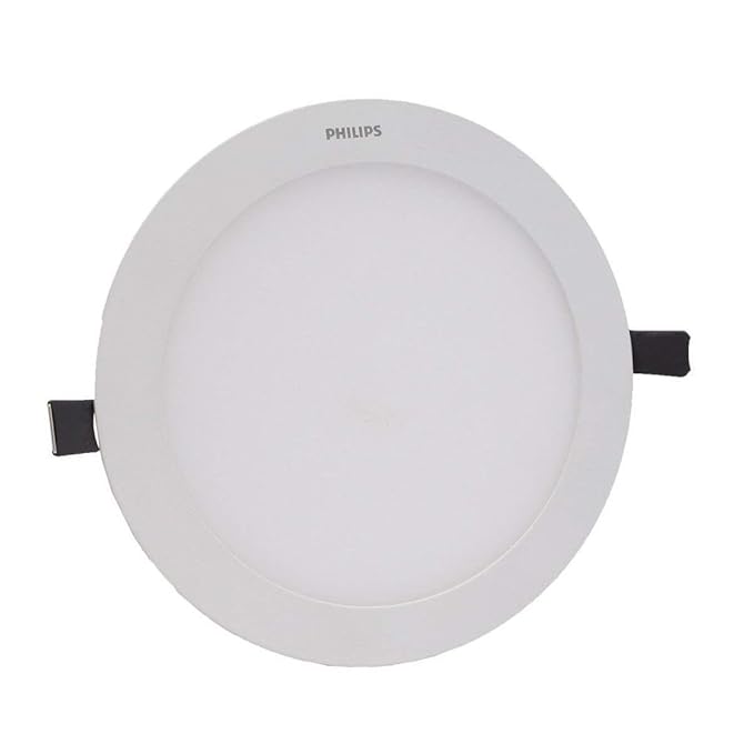 Philips Ultra Slim Plus 12-Watt Recessed LED Panel (Warm Light, Round, White))