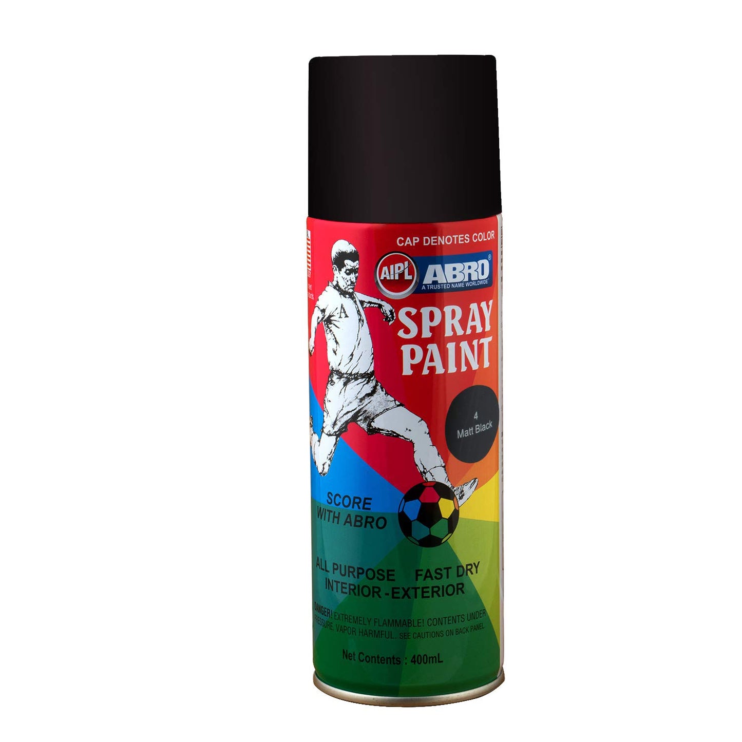 Abro Spray No Modifier CONTAINER 400ML, TYPE SPRAY PAINT BLACK