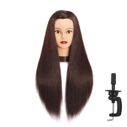 Generic Mannequin Na. VIVIAN MIXED HAIR MANNEQUIN HEAD WITH HAIR 26"-28" HAIR DOLL COSMETOLOGY MANNEQUIN HEAD PRACTICE BRAIDING DOLL HEAD HAIR WITH FREE CLAMP HOLDER
