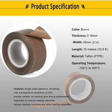 Generic MC 5NP Fabric Tape 50mm x 10m PTFE Coated Glass