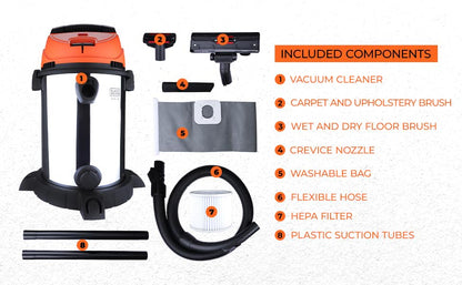 Black & Decker Vacuum Cleaner Na. BLACK+DECKER WDBDS30-IN 30 L CORDED ELECTRIC VACUUM CLEANER, WDBDS30-IN