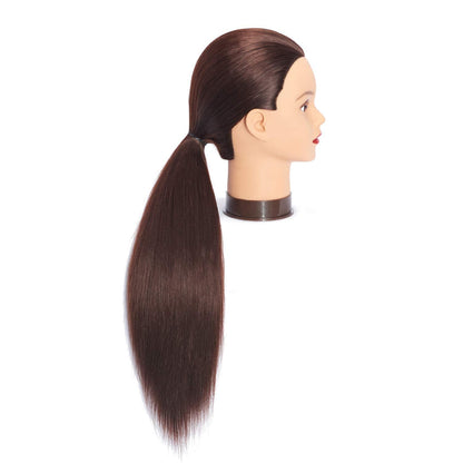 Generic Mannequin Na. VIVIAN MIXED HAIR MANNEQUIN HEAD WITH HAIR 26"-28" HAIR DOLL COSMETOLOGY MANNEQUIN HEAD PRACTICE BRAIDING DOLL HEAD HAIR WITH FREE CLAMP HOLDER
