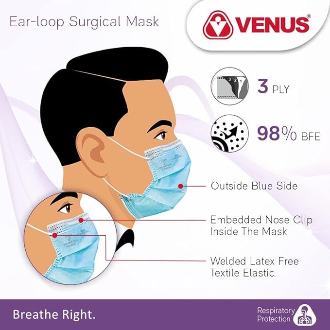 Venus Surgical Mask Na. MODEL NO V-1010