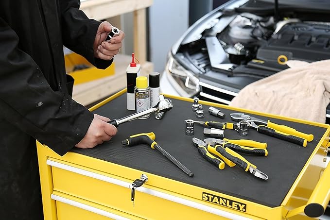 Stanley Tool Box Na. STANLEY 4 DRAWER METAL WORKSHOP TROLLEY, STMT1-75063, STMT1-75063