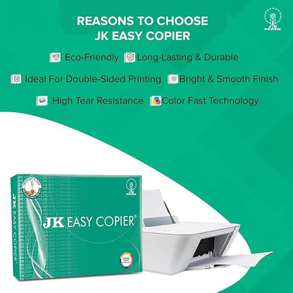 Jk Copier Paper Na. JK EASY 70 GSM A4 SIZE MULTIPURPOSE COPIER PAPER 500 SHEETS WHITE (PACK OF 10 REAM)