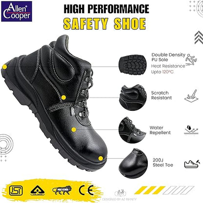 Allen Cooper Safety Shoes Steel Toe MODEL NO AC-1008, SIZE 10