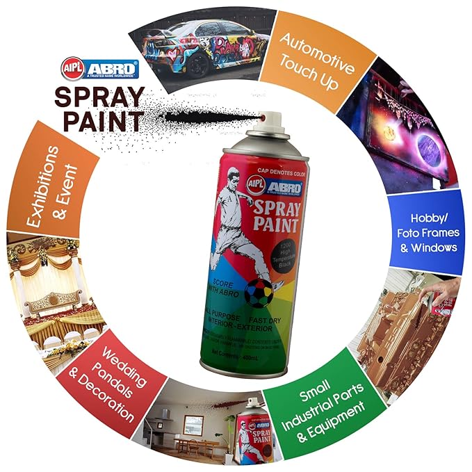 Abro Spray No Modifier Container 400ml Spray Paint Black