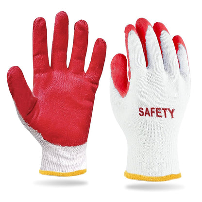 Generic Safety Gloves Polyurethane SIZE MEDIUM, COLOR WHITE & RED