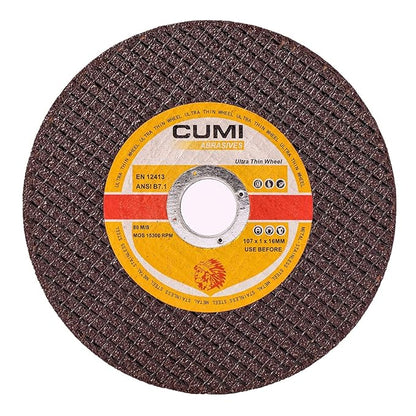 Cumi Wheel Cutting INNER DIAMETER 16 MM, MODEL NO BROR9U35602015, OUTER DIAMETER 107 MM, THICKNESS 1 MM