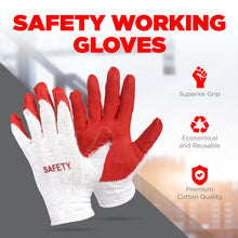 Generic Safety Gloves Polyurethane SIZE MEDIUM, COLOR WHITE & RED