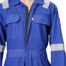 Generic Boiler Suit Cotton BOILER SUIT ROYAL BLUE COTTON 1" REFLECTOR SIZE L