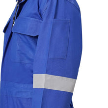 Generic Boiler Suit Cotton BOILER SUIT ROYAL BLUE COTTON 1" REFLECTOR SIZE L