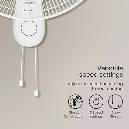 Crompton Fan Wall Mounted NUMBER OF BLADES 3, POWER RATING 58 WATT, SIZE 16 INCH, SPEED 1330 RPM, MODEL NO HIGH FLO NEO
