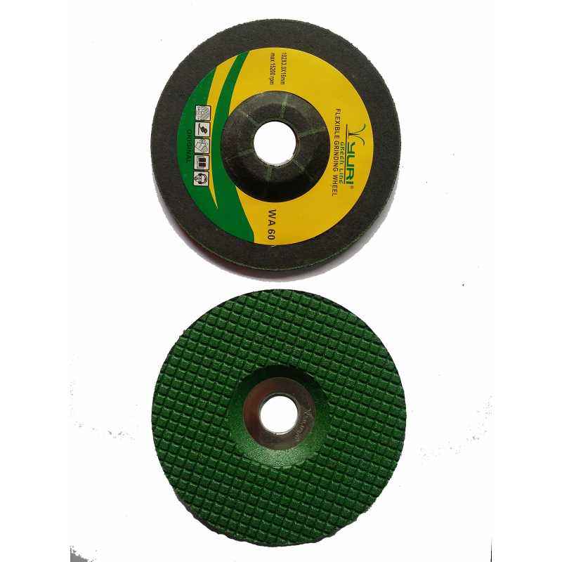 Yuri Wheel Grinding INNER DIAMETER 16 MM, MATERIAL ALUMINIUM OXIDE, MAX RPM 15200 RPM, MODEL NO WA 60, OUTER DIAMETER 100 MM, THICKNESS 3 MM, TYPE GREENLINE