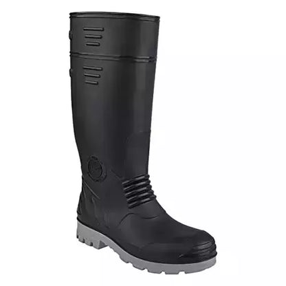 Hillson Safety Shoes Gumboot COLOR BLACK AND GREY, MODEL NO TORPEDO 212, SIZE 8