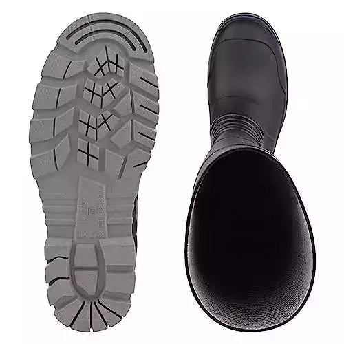 Hillson Safety Shoes Gumboot COLOR BLACK AND GREY, MODEL NO TORPEDO 212, SIZE 7