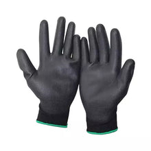 Generic Medium PU Coated Hand Gloves Black Pair