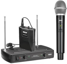 Ahuja Microphone Wireless AHUJA DUAL WIRELESS HAND + LAPEL COLLAR MICROPHONE, AWM 495VHL