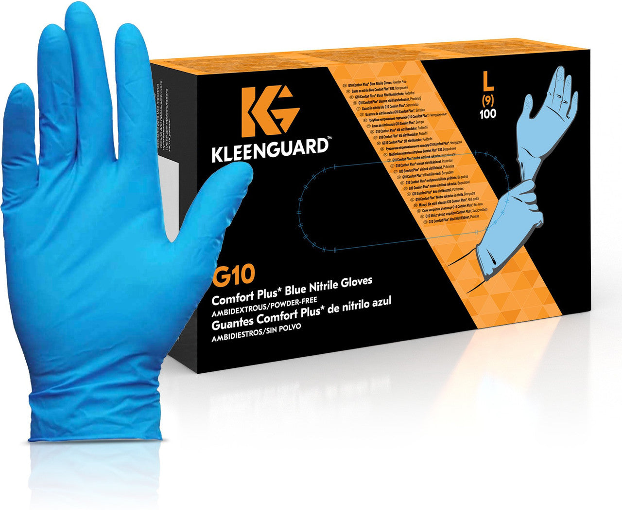 Kleenguard Safety Gloves Nitrile Gloves COLOR BLUE, MODEL NO L-54188, SIZE LARGE