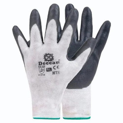 Generic Safety Gloves Polyurethane SIZE MEDIUM, COLOR GREY & WHITE